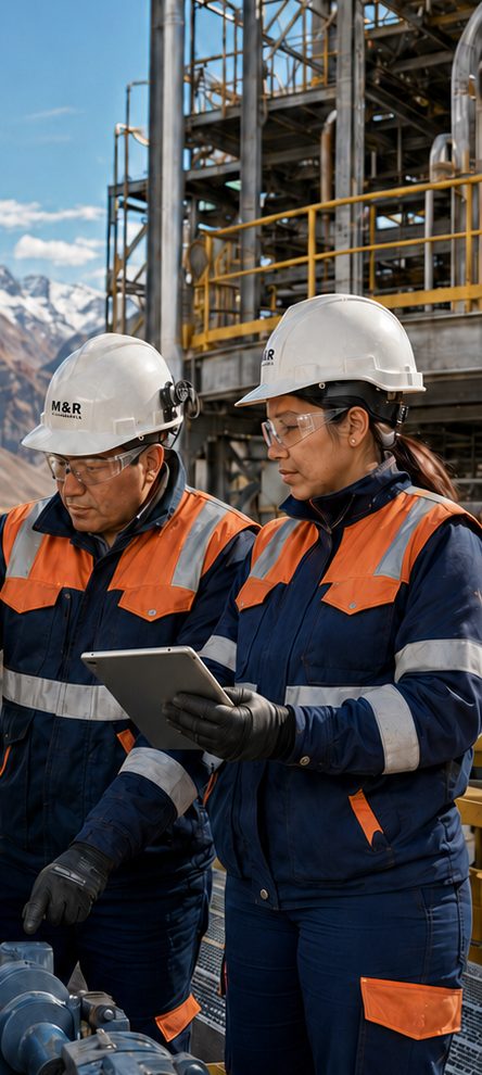 Personal técnico de M&R Apucallanca en planta industrial